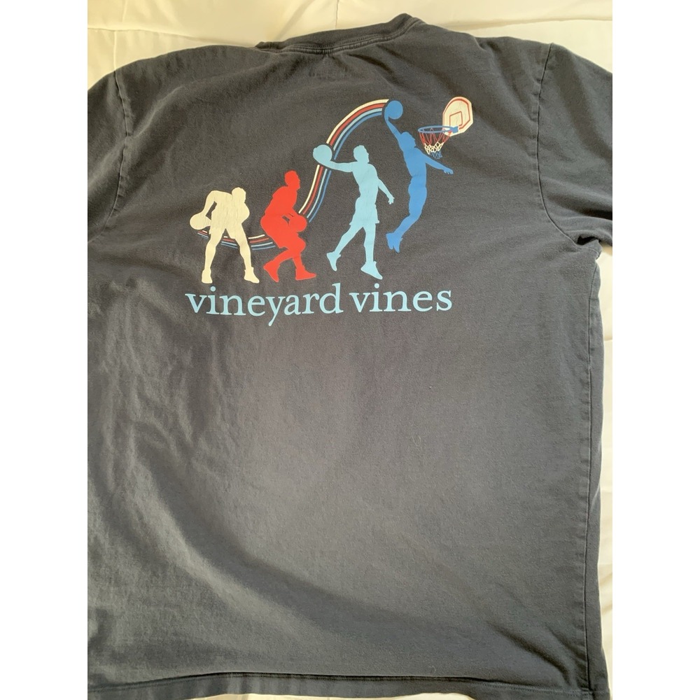 Vineyard Vines Mens Size Medium T Shirt Short Sleeve Basketball - Picture 7 of 9